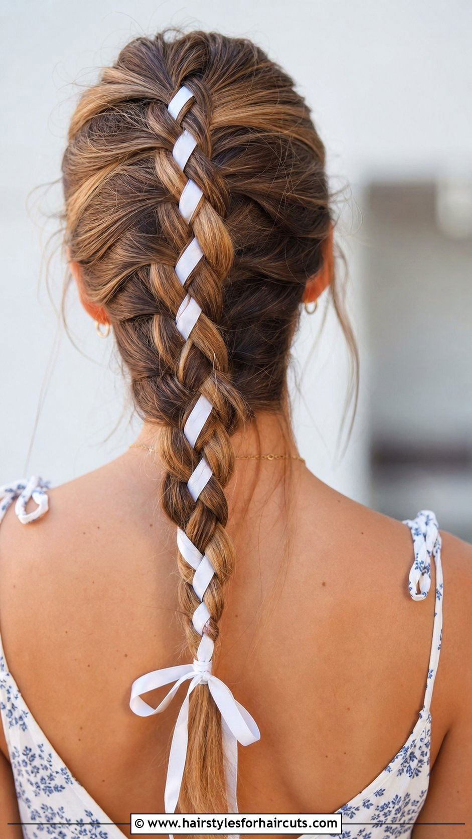 French Braid With Ribbon - 25 long hair ribbon hairstyles - 25 long hair ribbon hairstyles