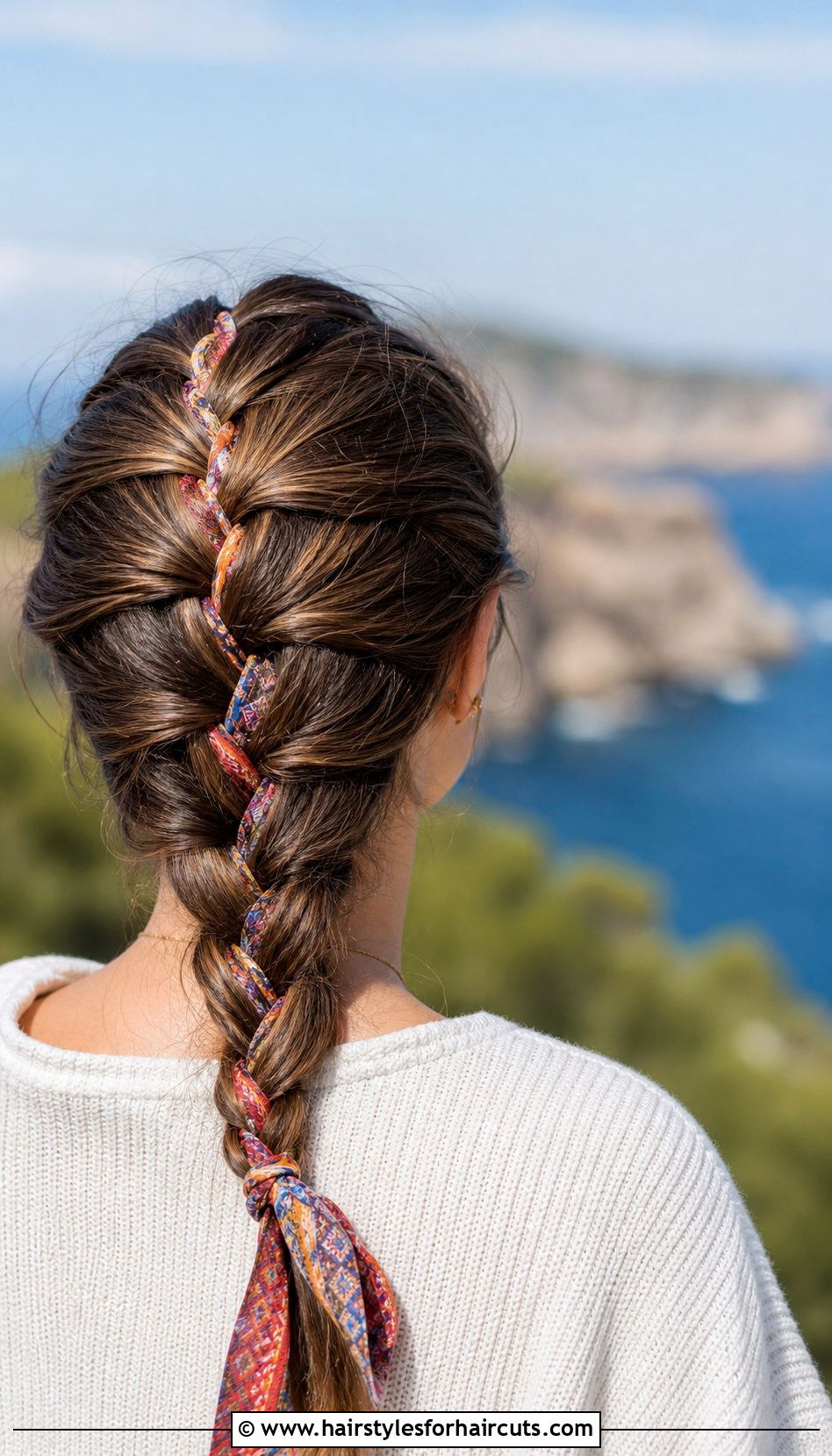 French Braid With Ribbon Hair Band - 25 hairstyles with hair bands - 25 hairstyles with hair bands