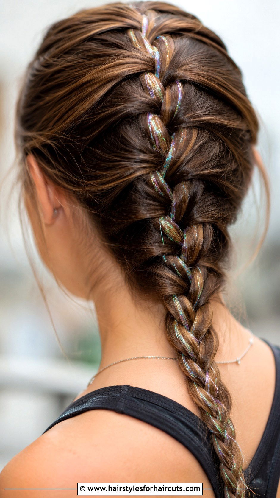 French Braid With Tinsel Underneath - 25 hair tinsel hairstyles - 25 hair tinsel hairstyles