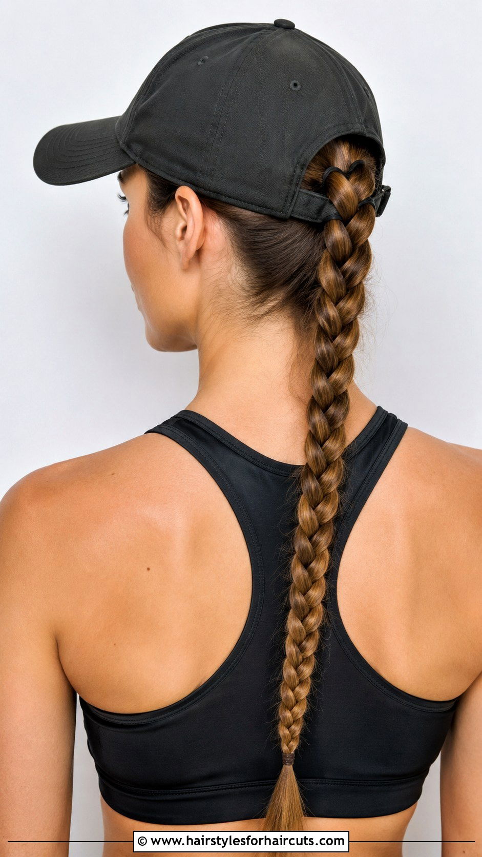 French Braid - 25 baseball cap hairstyles medium length hair - 25 baseball cap hairstyles medium length hair