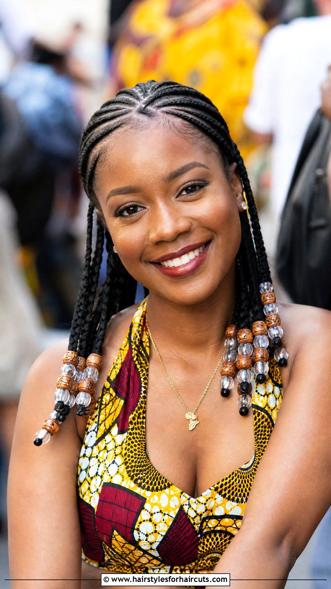French Braids With Beads - 25 two french braid hairstyles for black hair - 25 two french braid hairstyles for black hair
