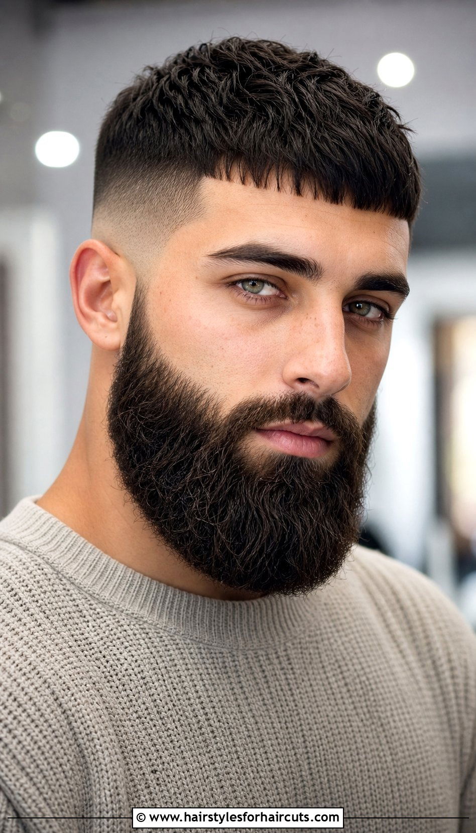 French Crop With Long Beard - 25 long beard short hairstyles - 25 long beard short hairstyles