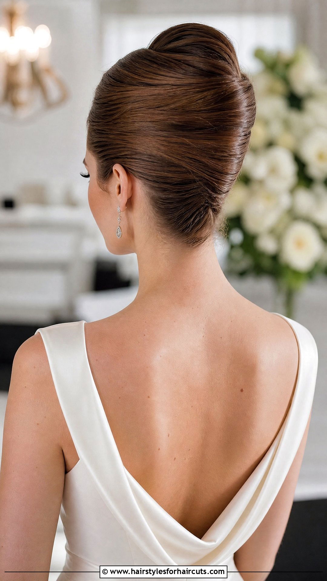 French Twist Bridal Bun - 25 bun hairstyles for wedding - 25 bun hairstyles for wedding