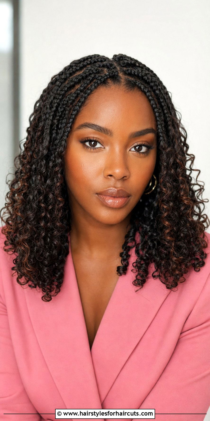 Front Braid With Curly Ends - 25 front braid hairstyles for black hair - 25 front braid hairstyles for black hair