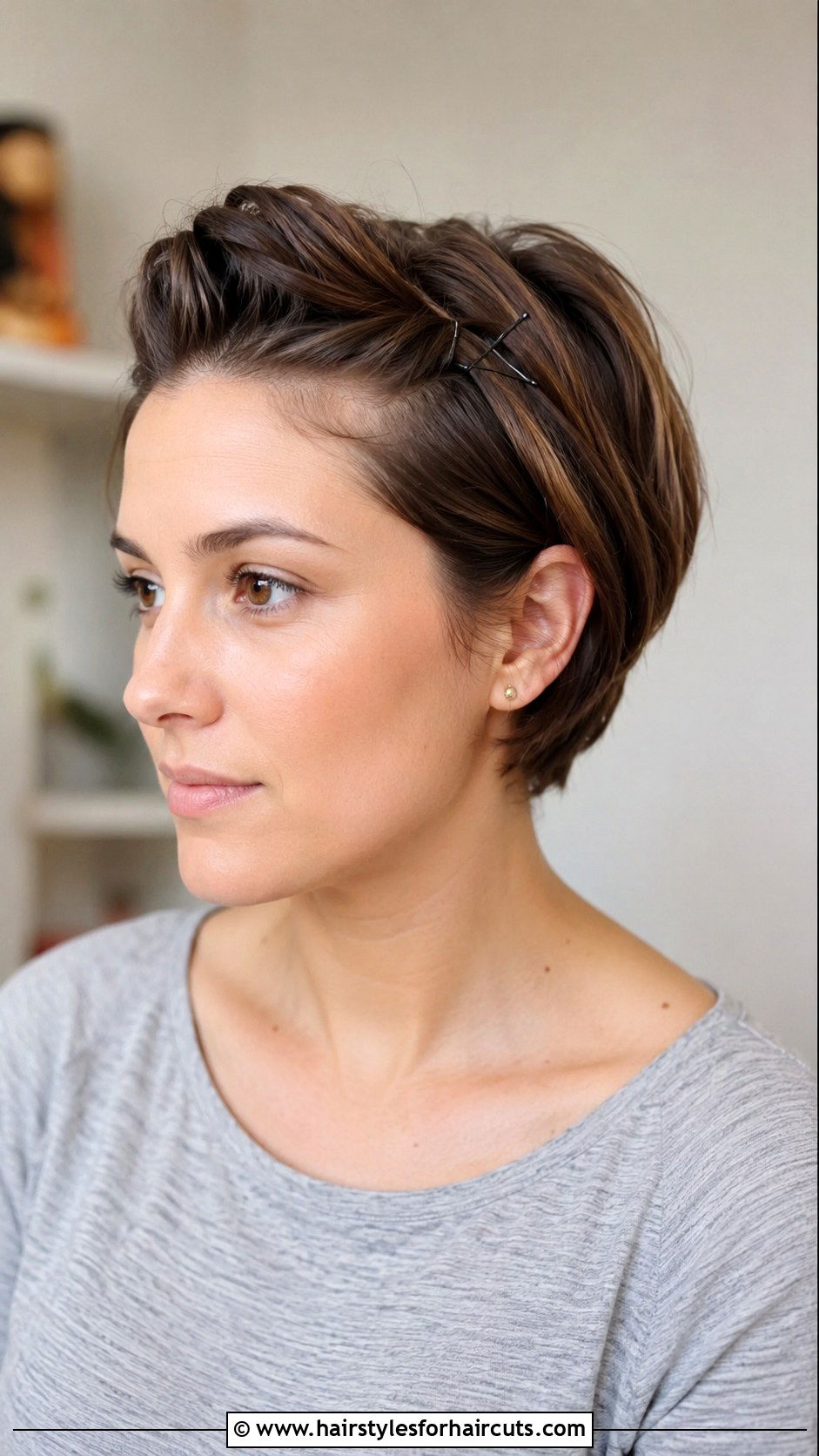 Front Pinback Short Hair - 25 last minute easy hairstyles for short hair - 25 last minute easy hairstyles for short hair