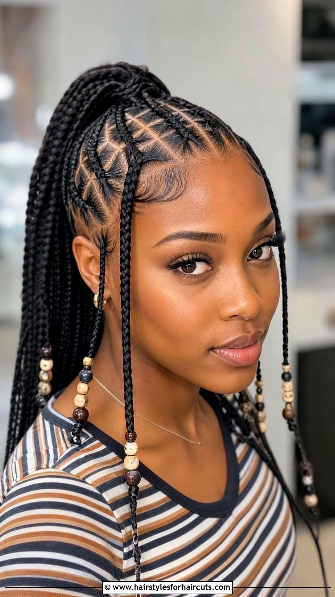 Fulani Braids Ponytail - 25 ponytail braids hairstyles for black hair - 25 ponytail braids hairstyles for black hair