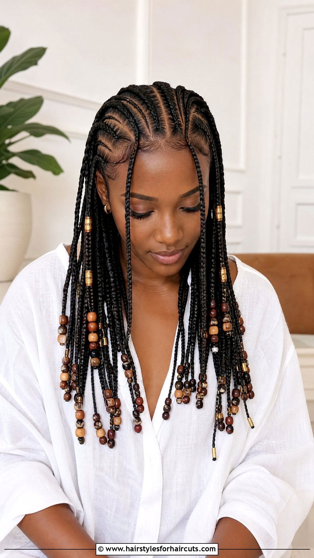Fulani Braids With Beads - 25 beach vacation hairstyles for black hair - 25 beach vacation hairstyles for black hair