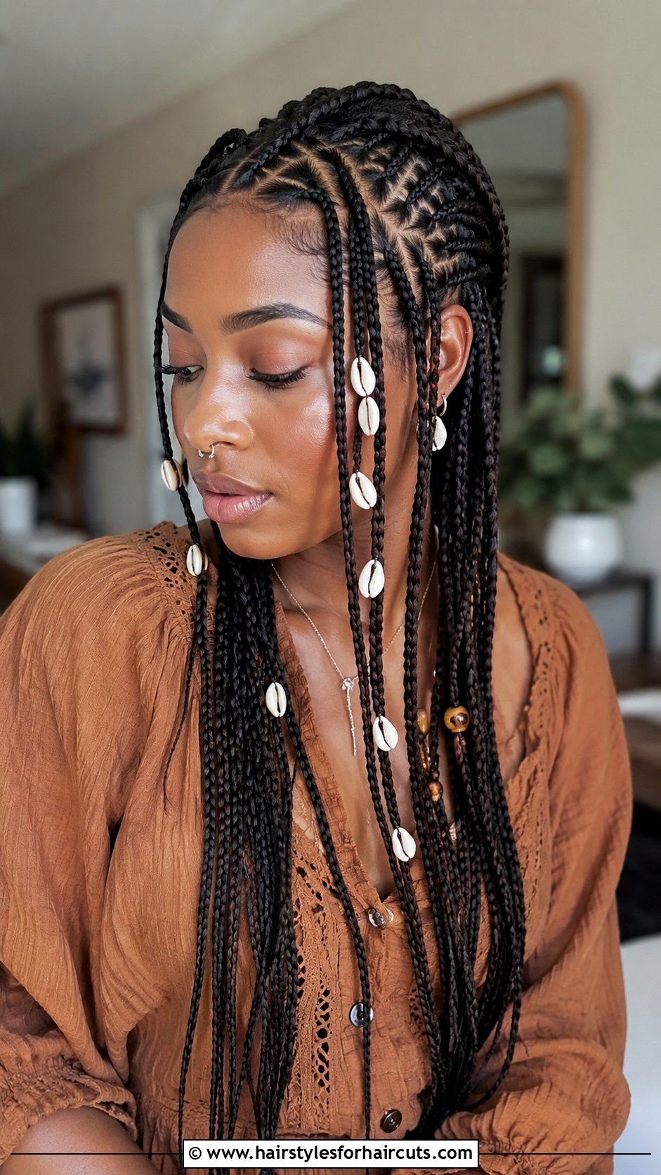 Fulani Braids With Cowrie Shells - 25 fulani hairstyles - 25 fulani hairstyles
