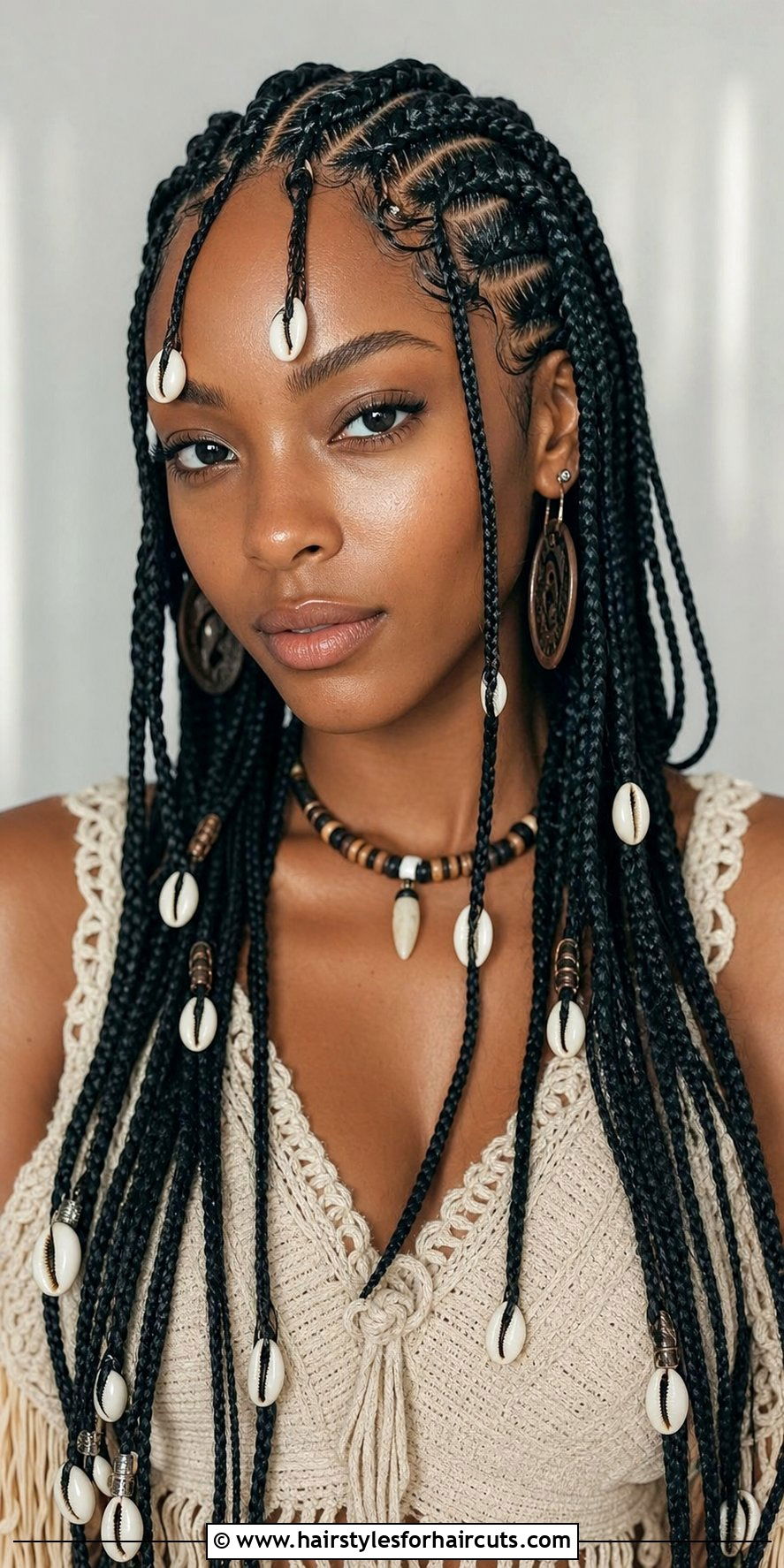 Fulani Braids With Cowrie Shells - 25 fulani hairstyles with natural hair - 25 fulani hairstyles with natural hair