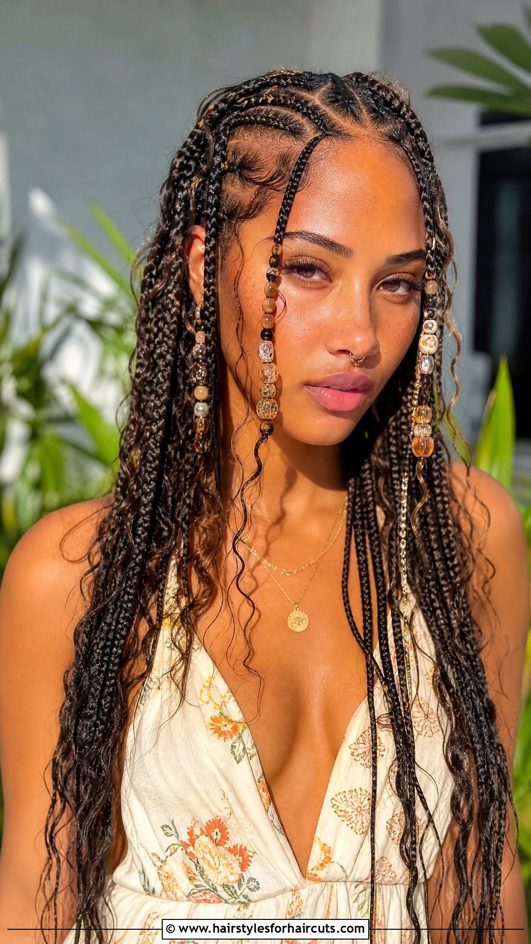 Fulani Braids With Wet And Wavy Ends - 25 wet and wavy braiding hairstyles - 25 wet and wavy braiding hairstyles