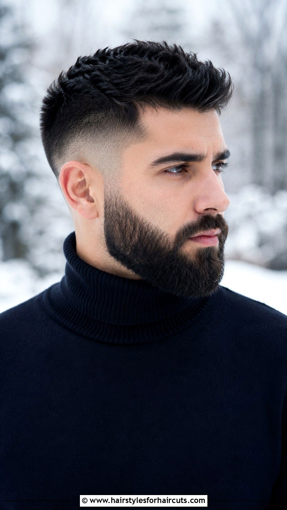 Full Beard With Low Fade - 25 facial haircuts - 25 facial haircuts
