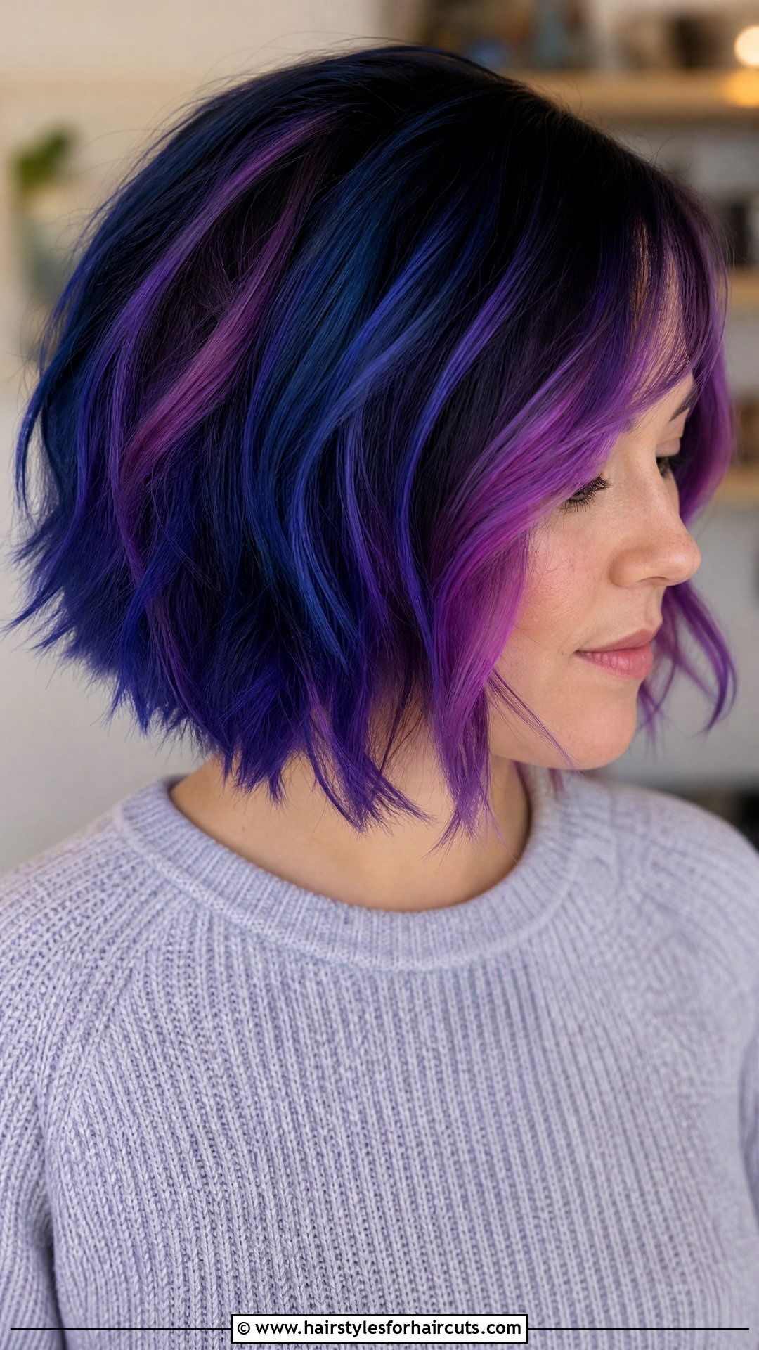Galaxy Textured Bob - 25 galaxy haircuts - 25 galaxy haircuts
