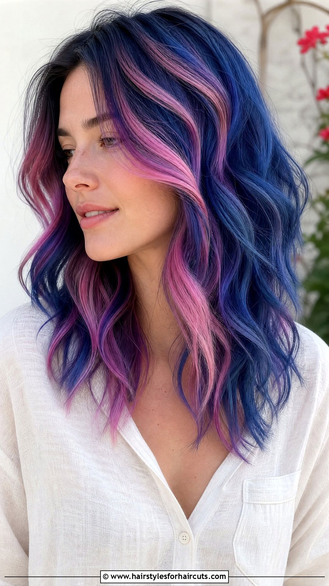 Galaxy Wavy Lob - 25 galaxy haircuts - 25 galaxy haircuts