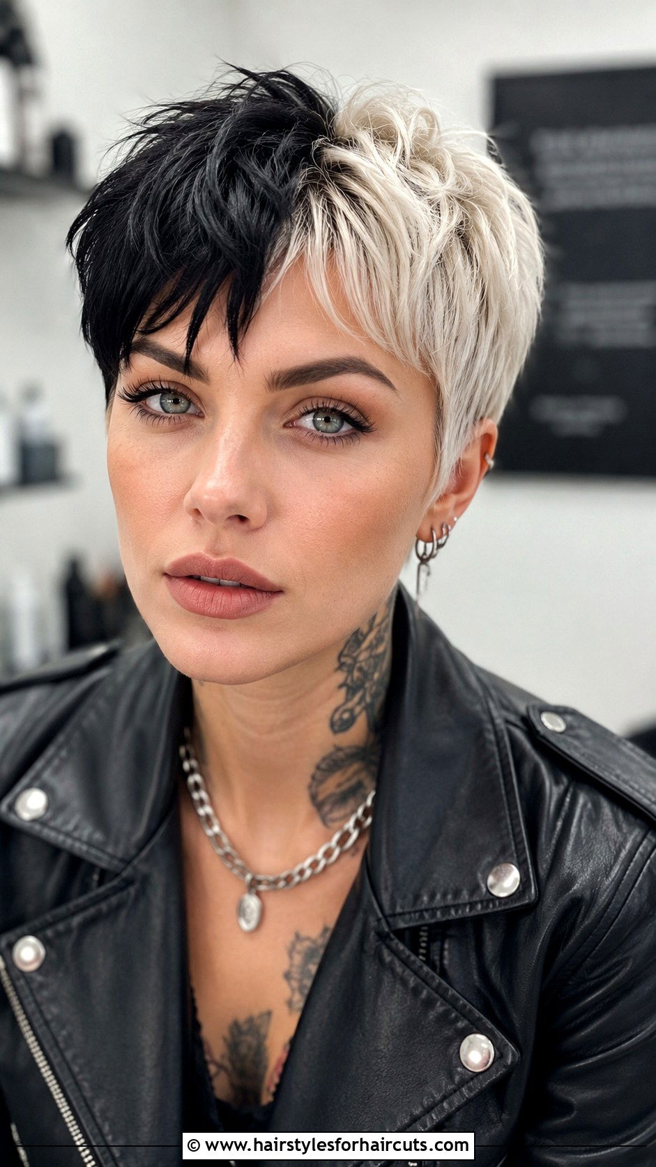 Gemini Split Dye Pixie - 25 gemini hairstyles - 25 gemini hairstyles