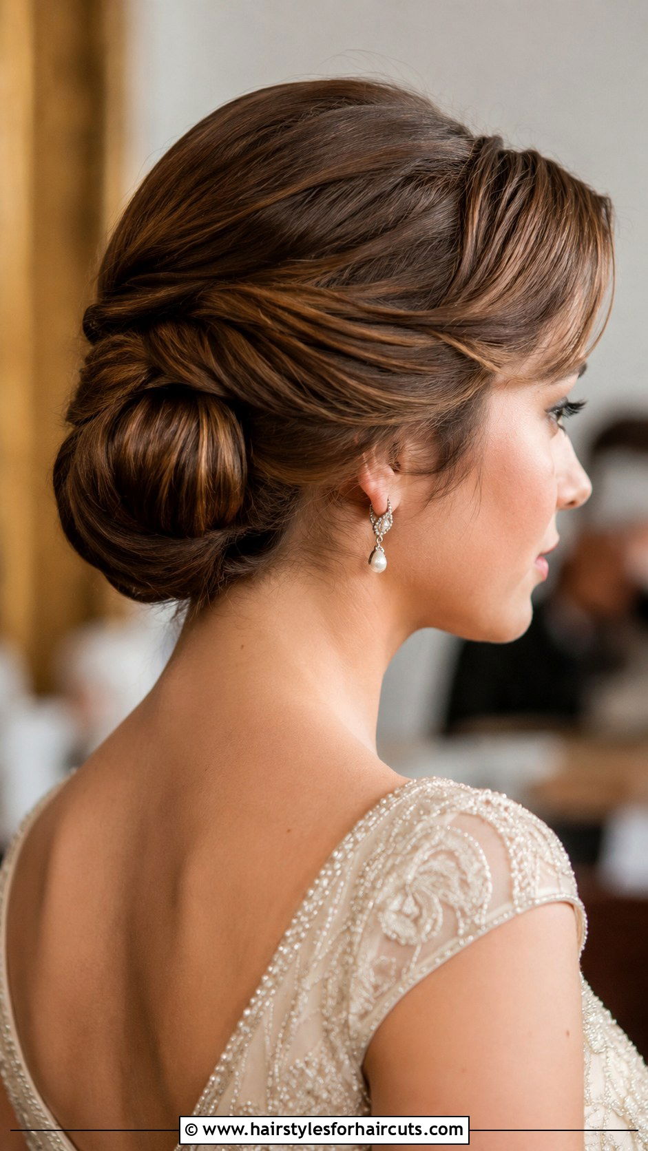 Gibson Tuck Updo - 25 black tie hairstyles for long hair - 25 black tie hairstyles for long hair