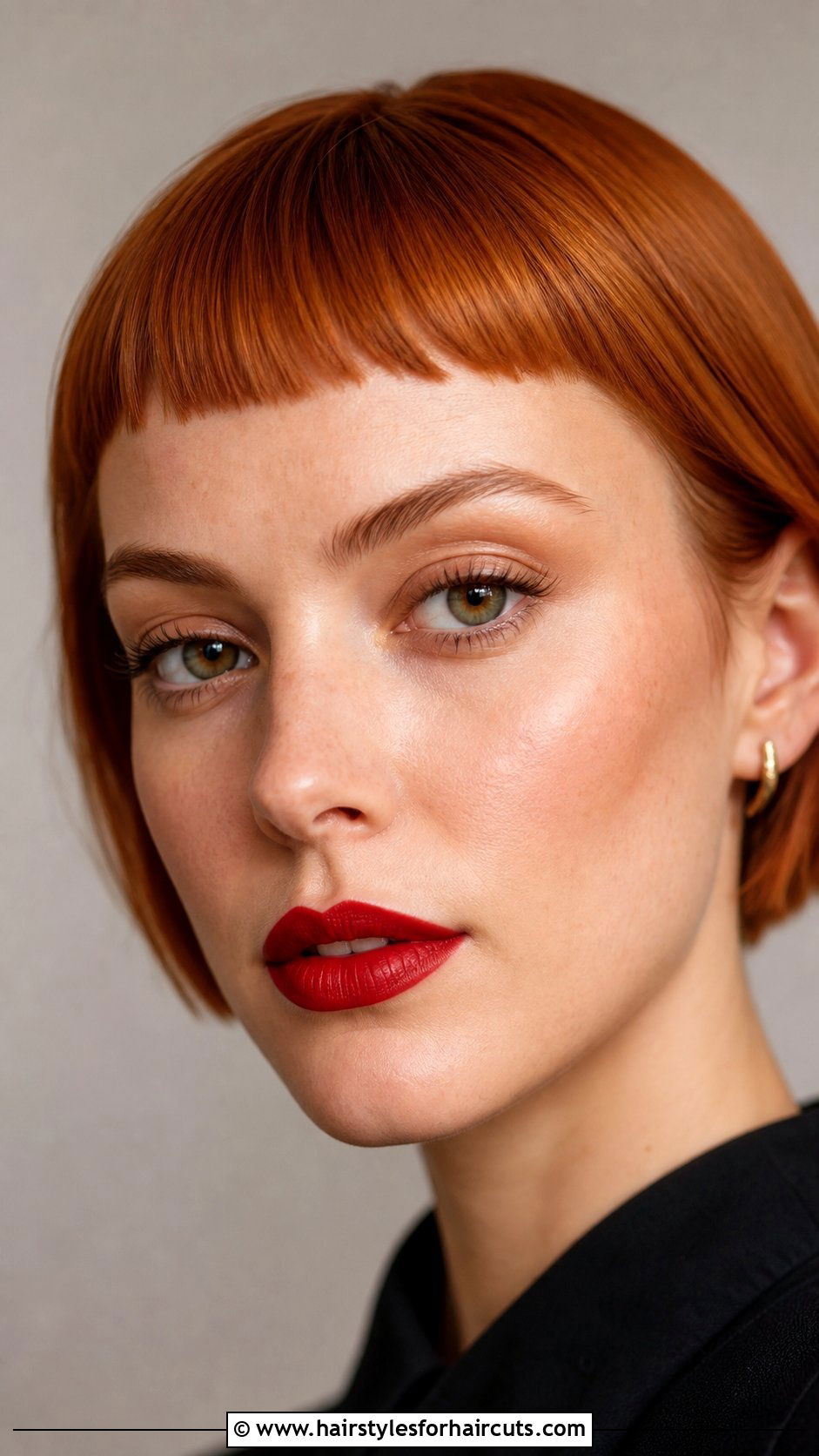 Ginger Micro Bangs Haircut - 25 ginger haircuts - 25 ginger haircuts