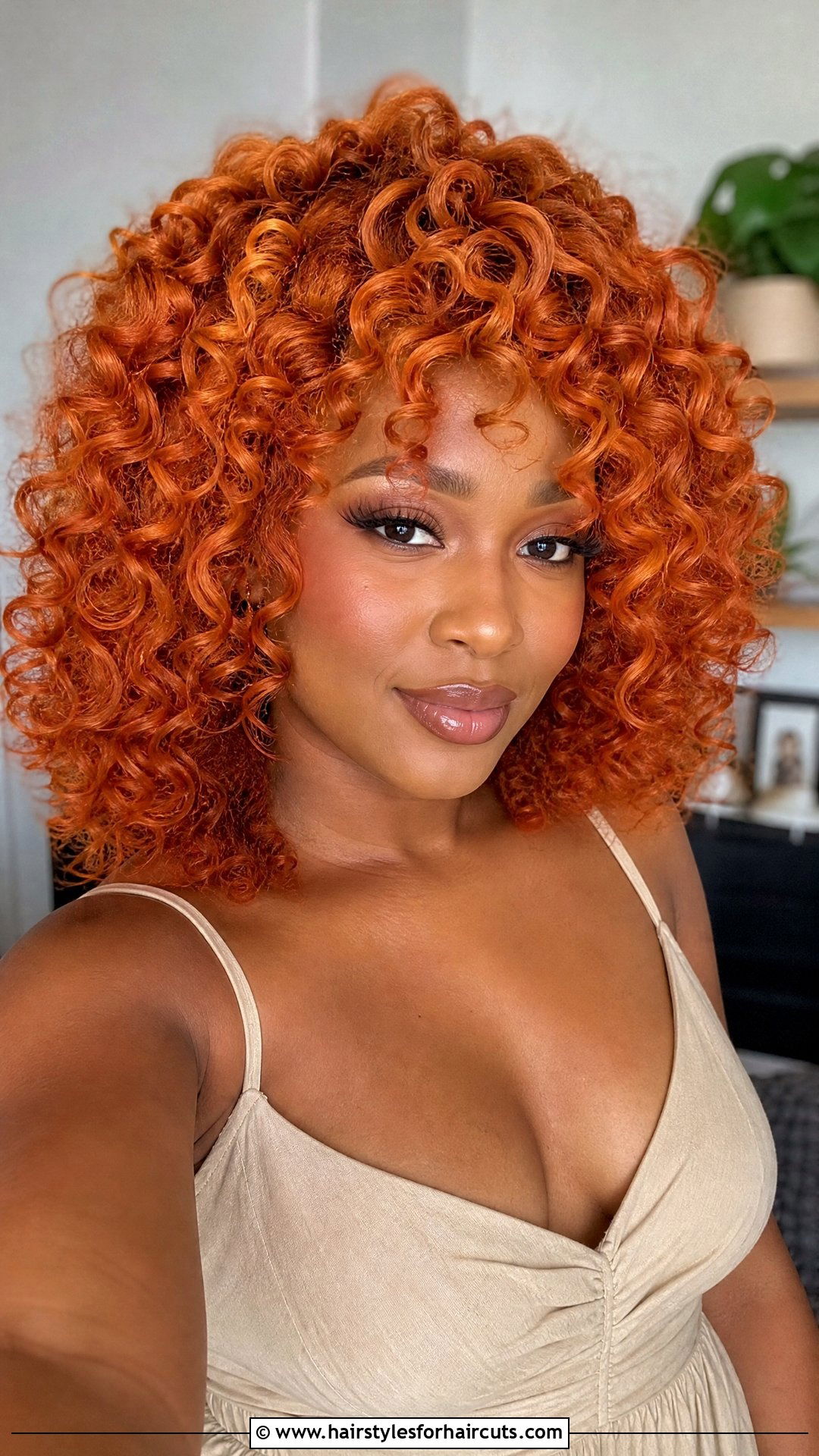 Ginger Orange Curly Wig - 25 wig hairstyles for black hair - 25 wig hairstyles for black hair