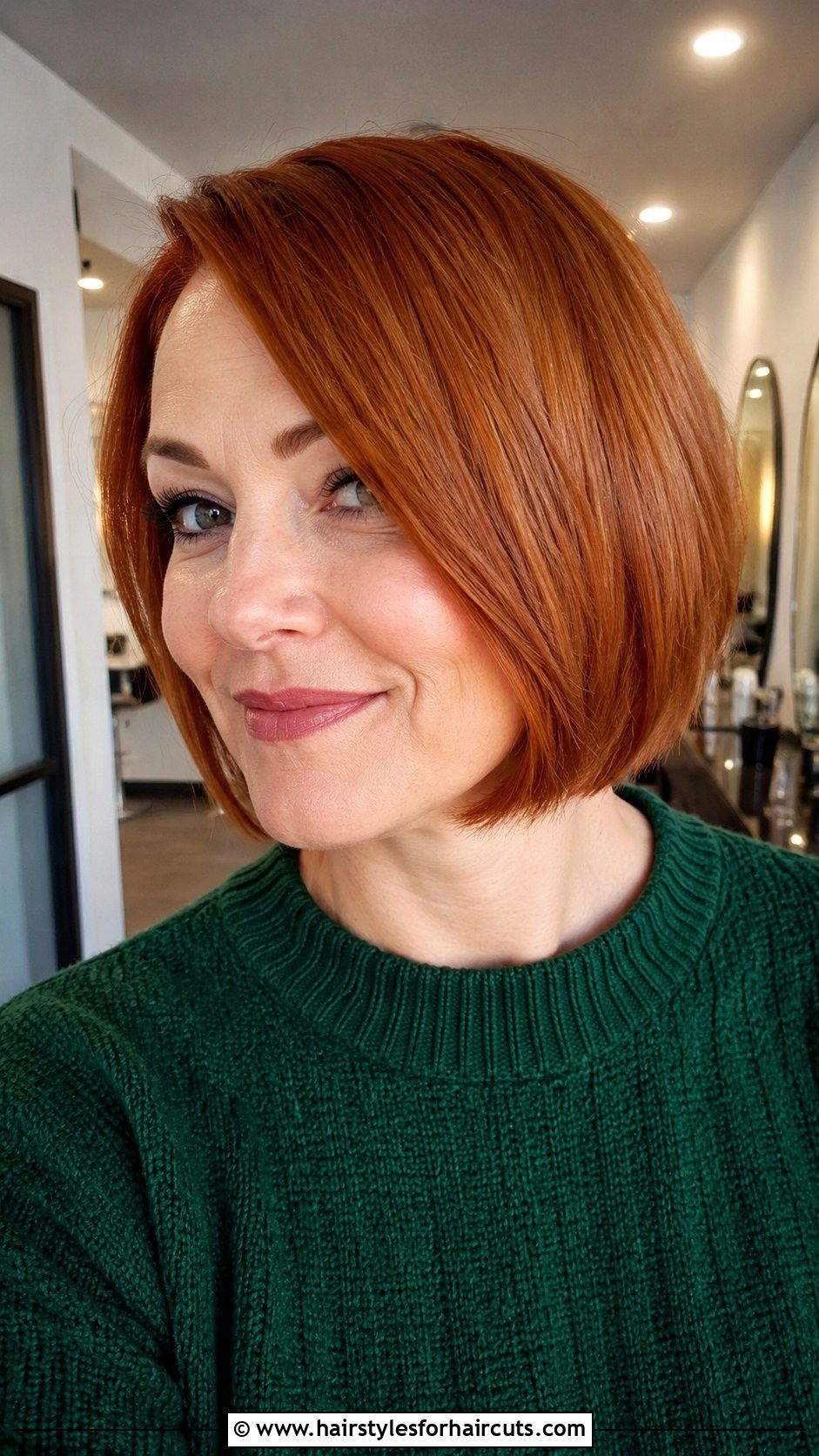 Ginger Red Short Bob - 25 baddie hairstyles for short hair - 25 baddie hairstyles for short hair