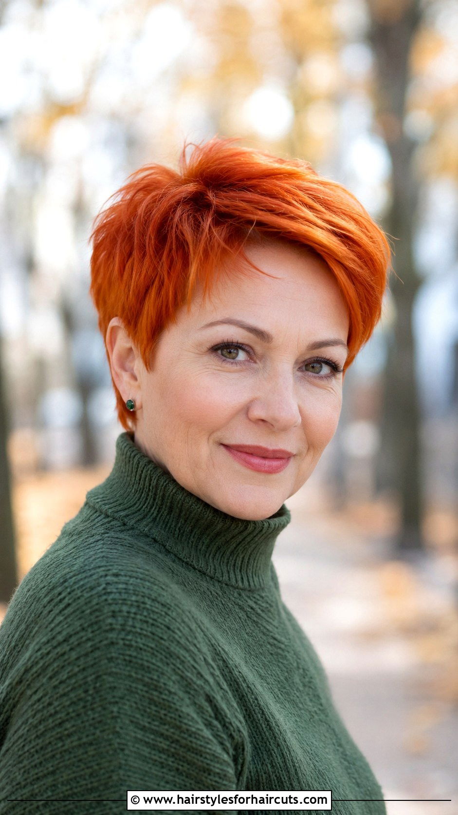 Ginger Red Short Haircut - 25 color haircuts - 25 color haircuts