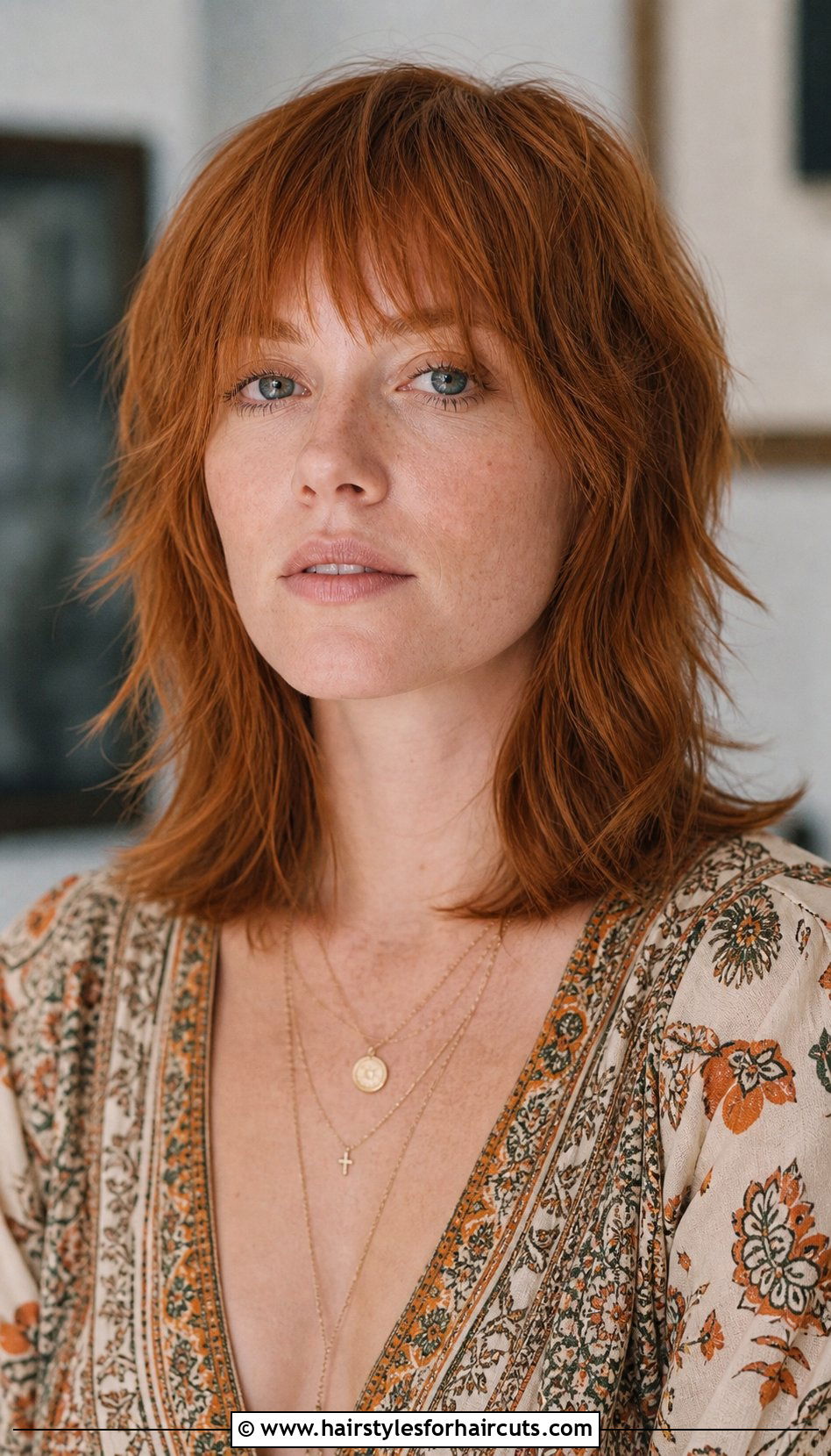 Ginger Shoulder Length Shag - 25 ginger haircuts - 25 ginger haircuts