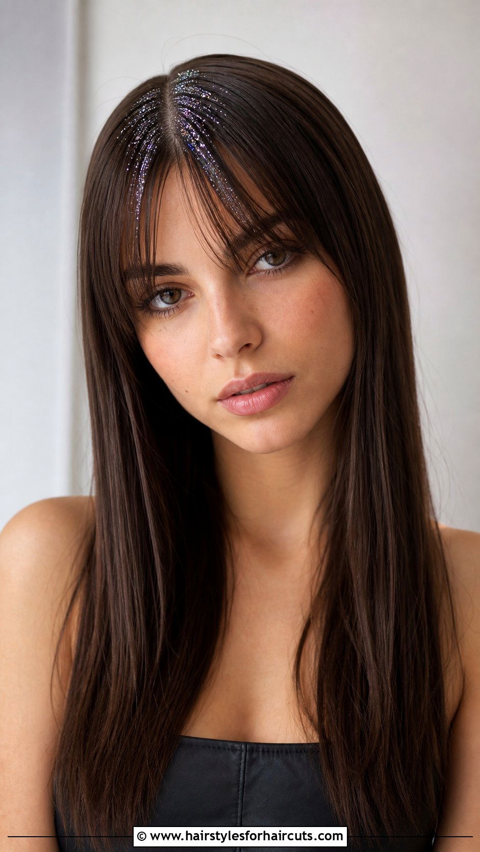 Glitter Curtain Bangs With Straight Hair - 25 glitter hairstyles - 25 glitter hairstyles