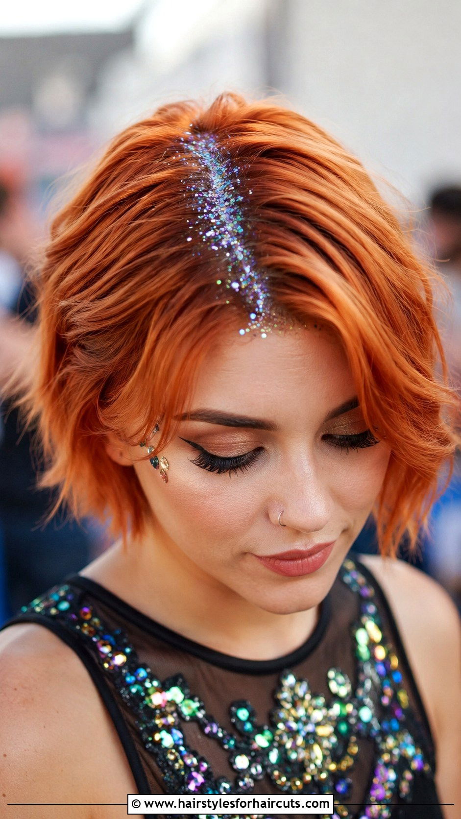 Glitter Roots Short Hair - 25 wedding hairstyles for short length hair - 25 wedding hairstyles for short length hair