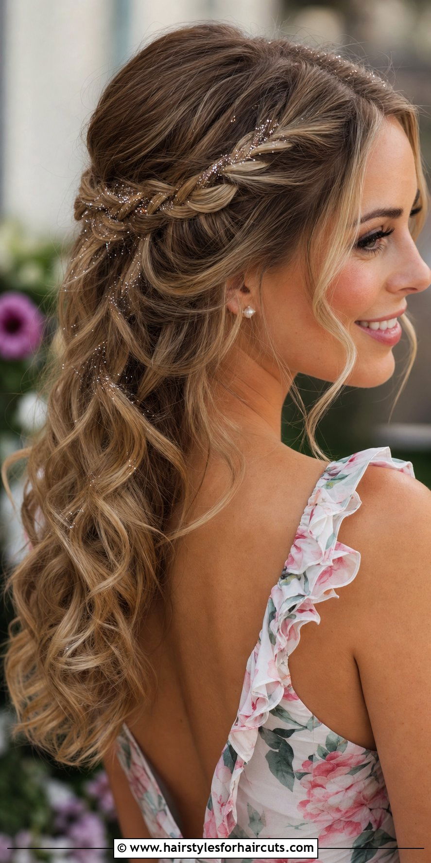 Glitter Waterfall Braid - 25 glitter hairstyles - 25 glitter hairstyles