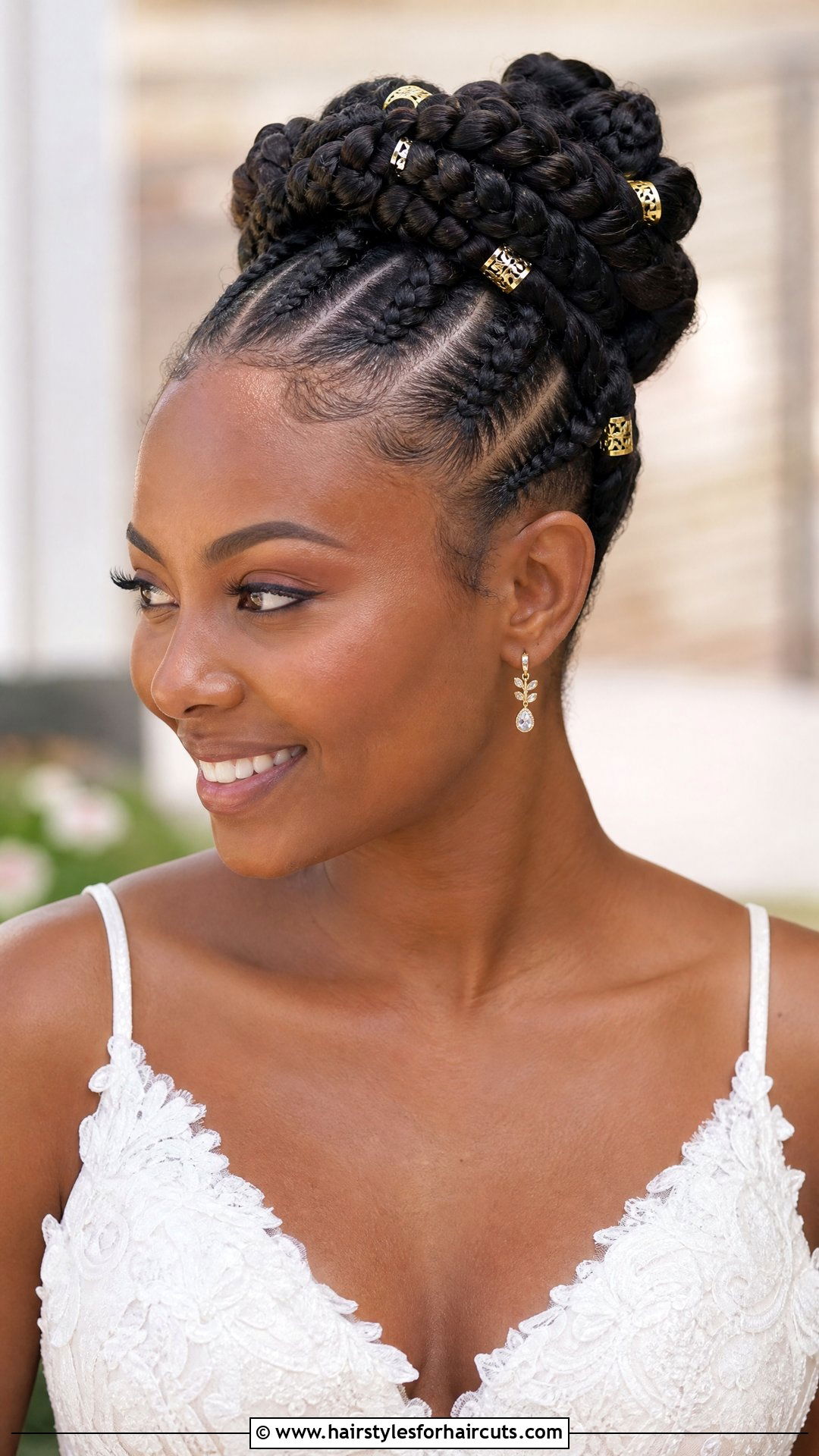 Goddess Braids Updo - 25 wedding updo hairstyles for black hair - 25 wedding updo hairstyles for black hair