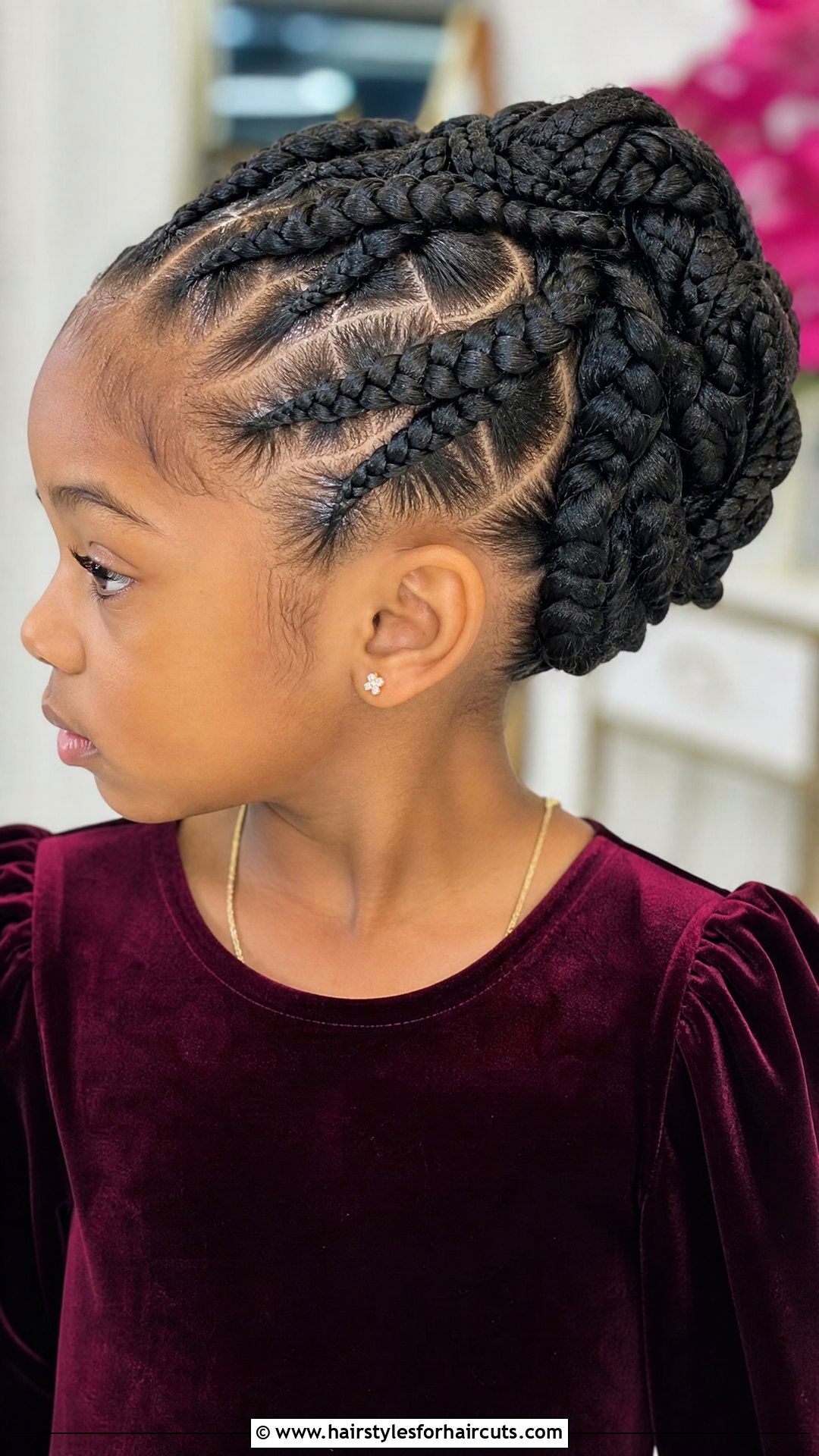 Goddess Braids Updo - 25 black hairstyles for kids short hair - 25 black hairstyles for kids short hair