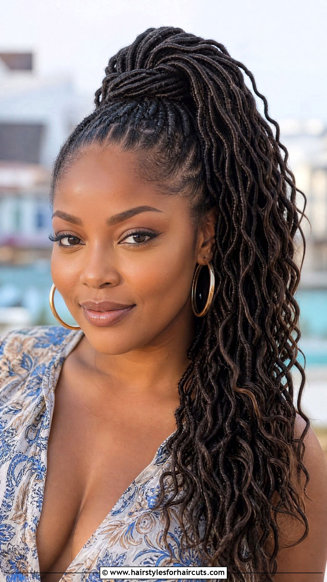 Goddess Loc High Ponytail - 25 high ponytail hairstyles for black hair - 25 high ponytail hairstyles for black hair