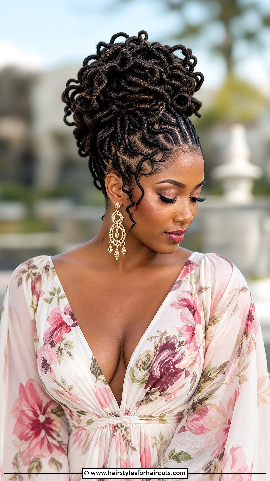 Goddess Locs Updo - 25 updo hairstyles for short black hair - 25 updo hairstyles for short black hair