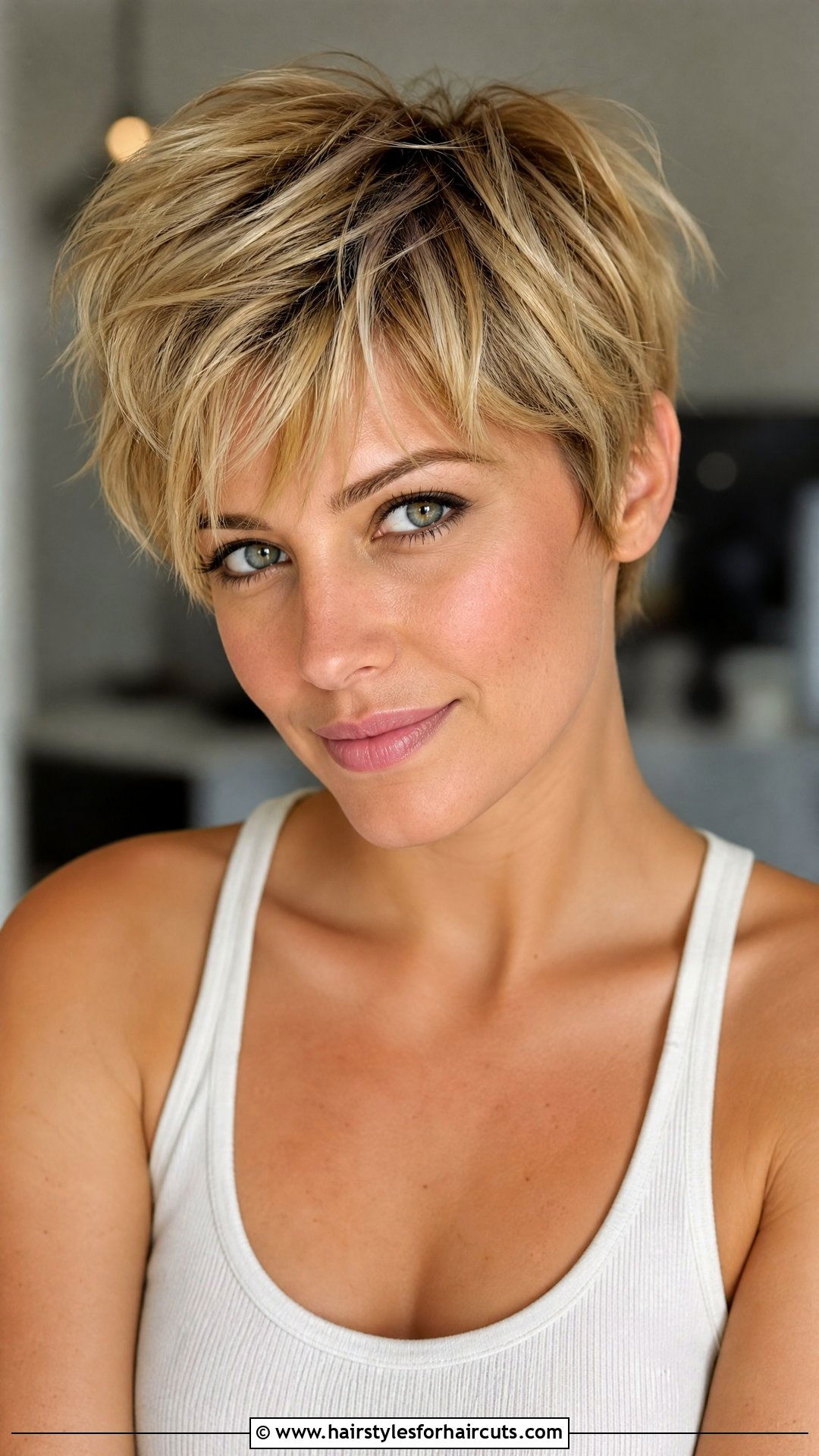 Golden Blonde Choppy Pixie - 25 golden hairstyles - 25 golden hairstyles