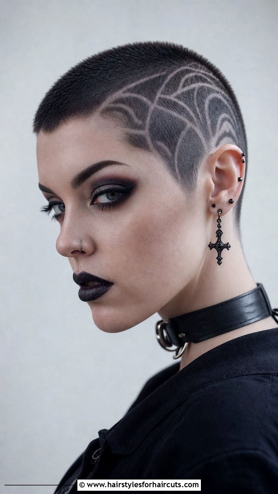 Goth Buzz Cut With Designs - 25 goth hairstyles for short hair - 25 goth hairstyles for short hair