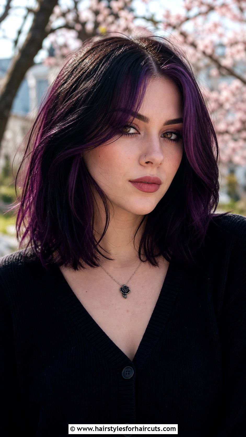 Goth Curtain Bangs Lob - 25 shoulder length goth hairstyles for medium hair - 25 shoulder length goth hairstyles for medium hair