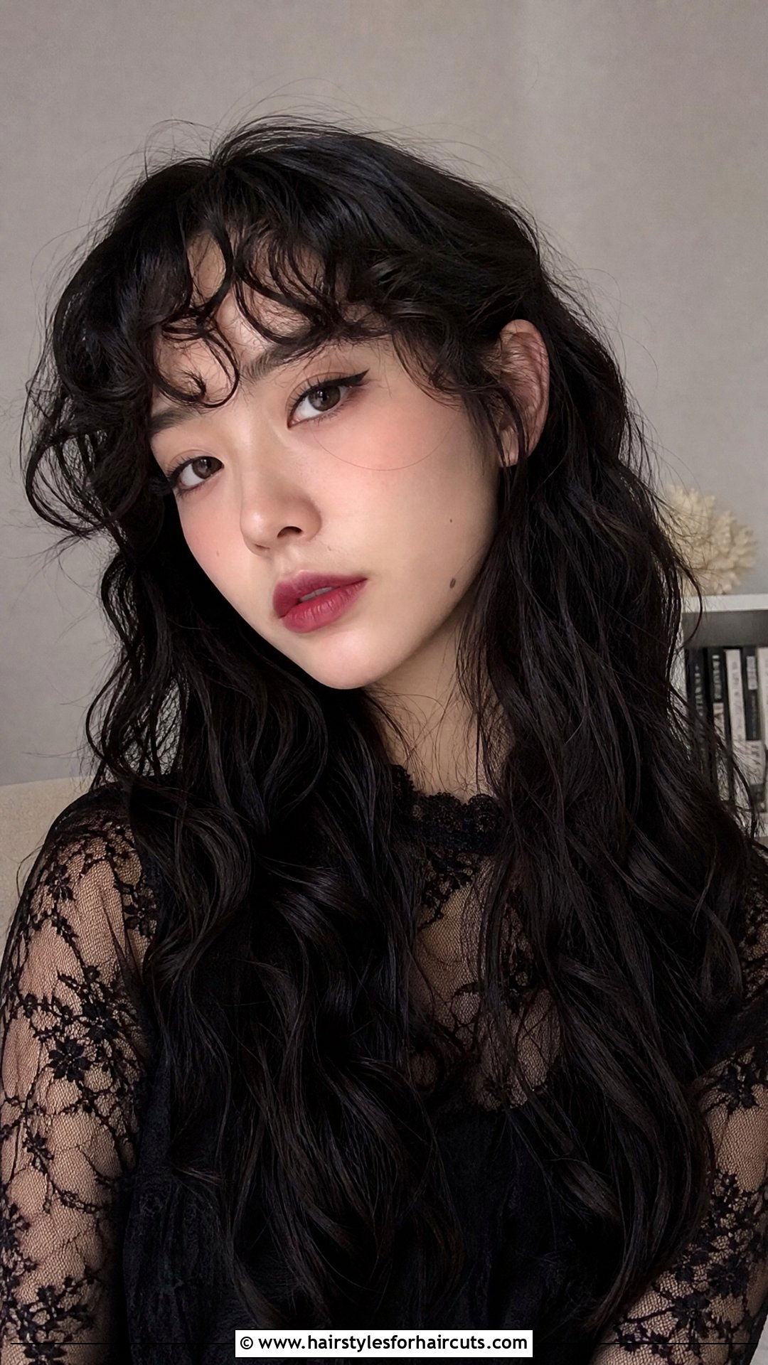 Gothic Curly Bangs With Long Hair - 25 goth hairstyles for curly hair - 25 goth hairstyles for curly hair