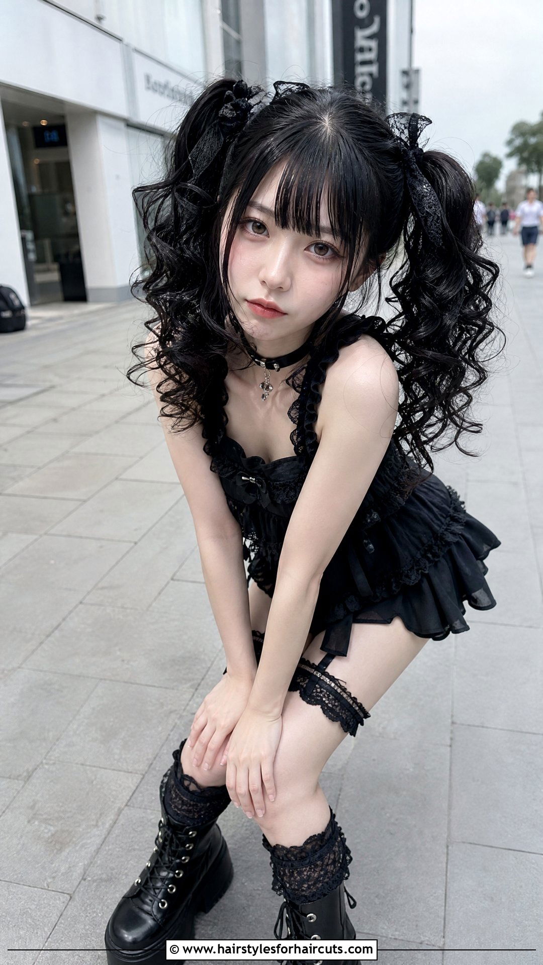 Gothic Curly Twintails - 25 goth hairstyles for curly hair - 25 goth hairstyles for curly hair