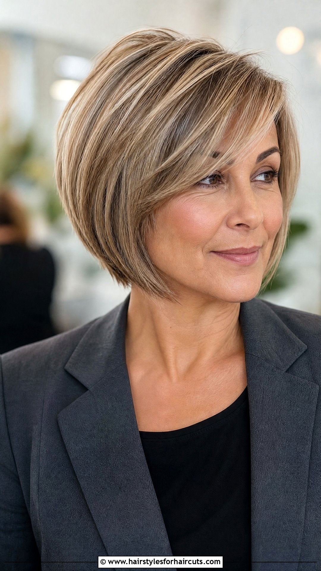 Graduated Bob With Side Bangs - 25 hairstyles for thinning hair in front woman - 25 hairstyles for thinning hair in front woman