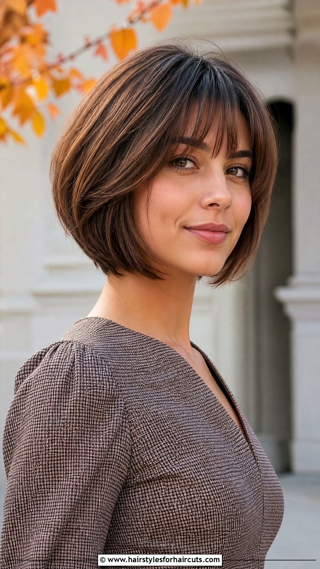 Graduated Bob With Soft Bangs - 25 fine hair short bob haircuts with bangs - 25 fine hair short bob haircuts with bangs