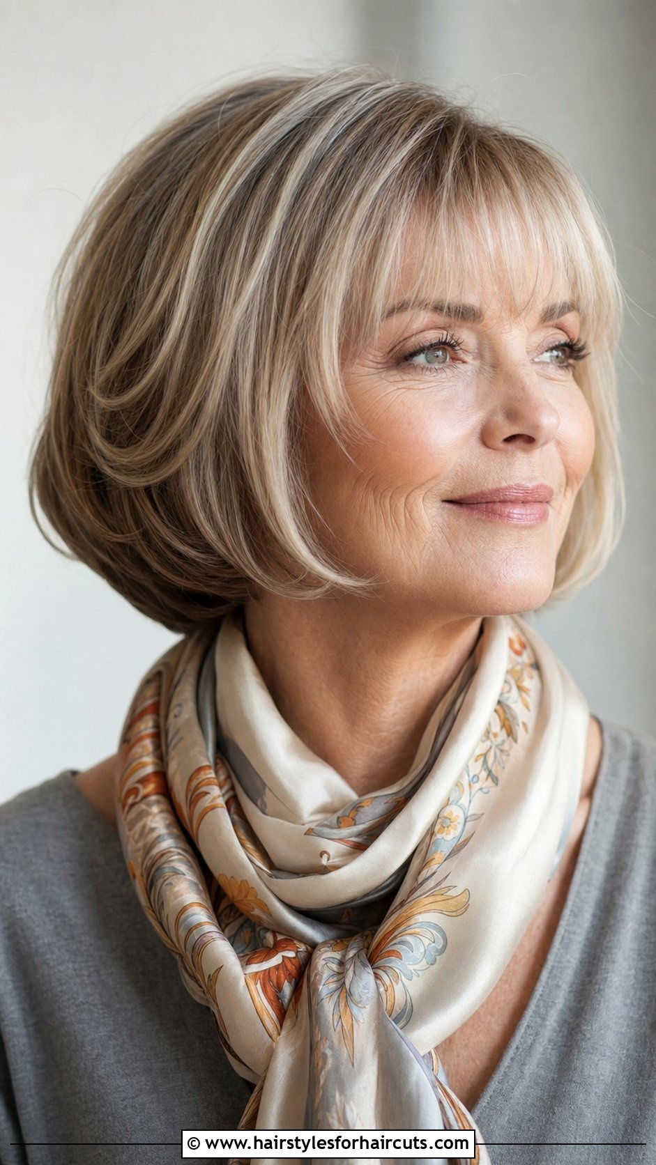 Graduated Bob With Soft Bangs - 25 hairstyles with bangs for older women - 25 hairstyles with bangs for older women