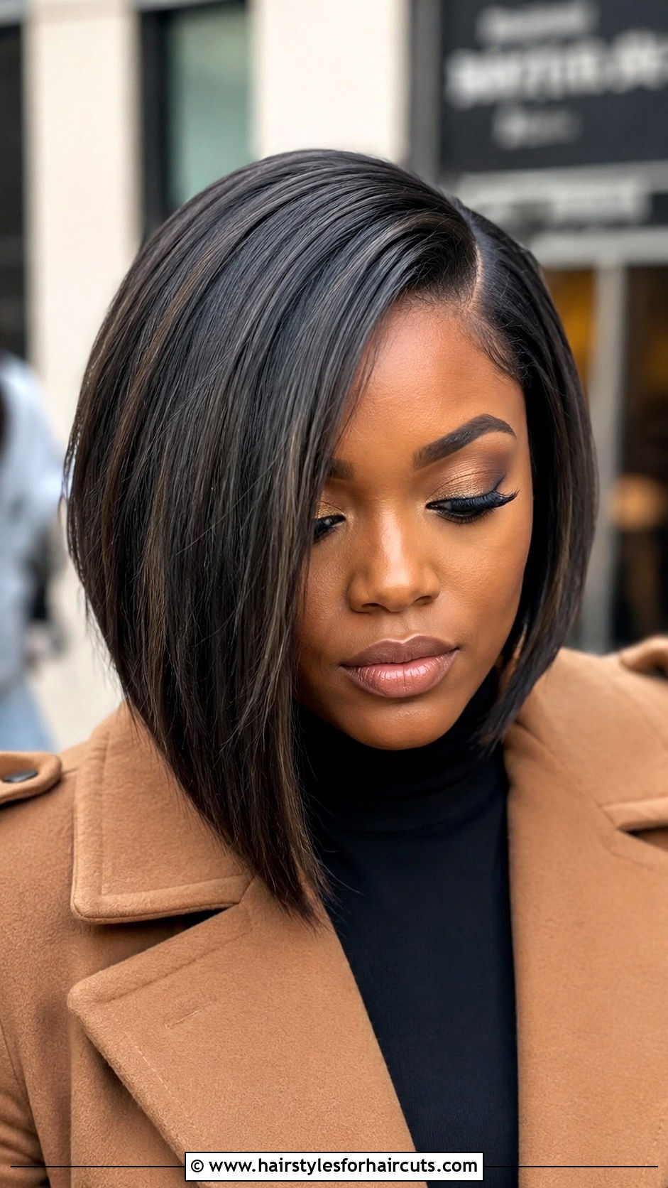 Gray Asymmetrical Bob - 25 gray hairstyles for black woman - 25 gray hairstyles for black woman