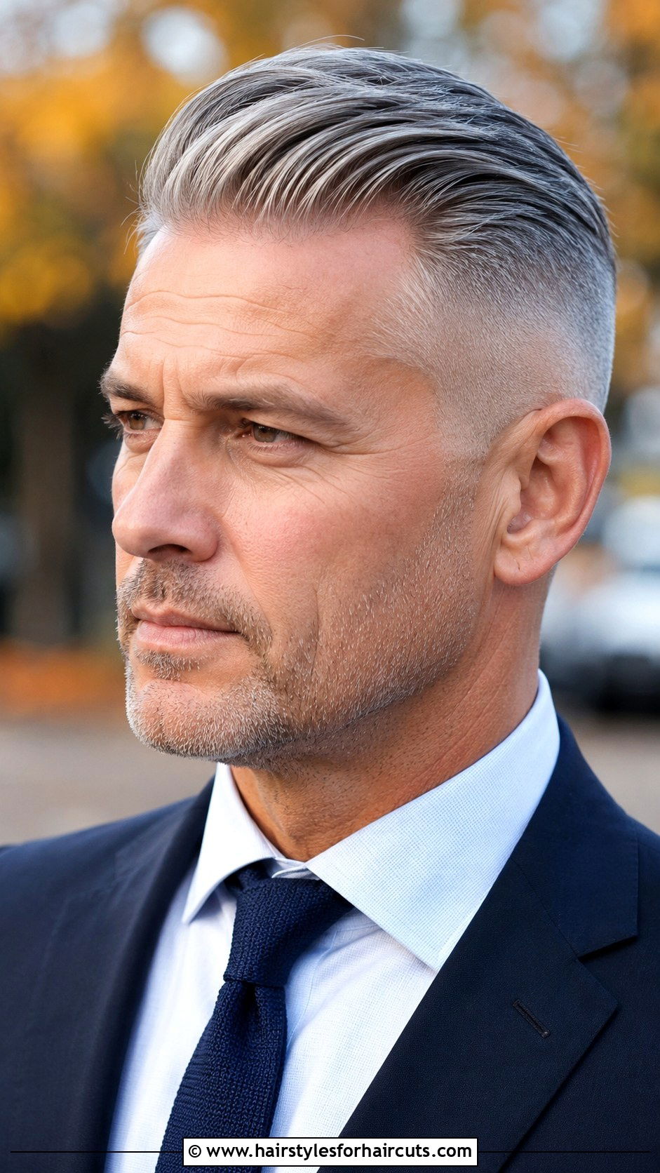 Gray Hair Low Fade Comb Over - 25 gray hair fade haircuts - 25 gray hair fade haircuts