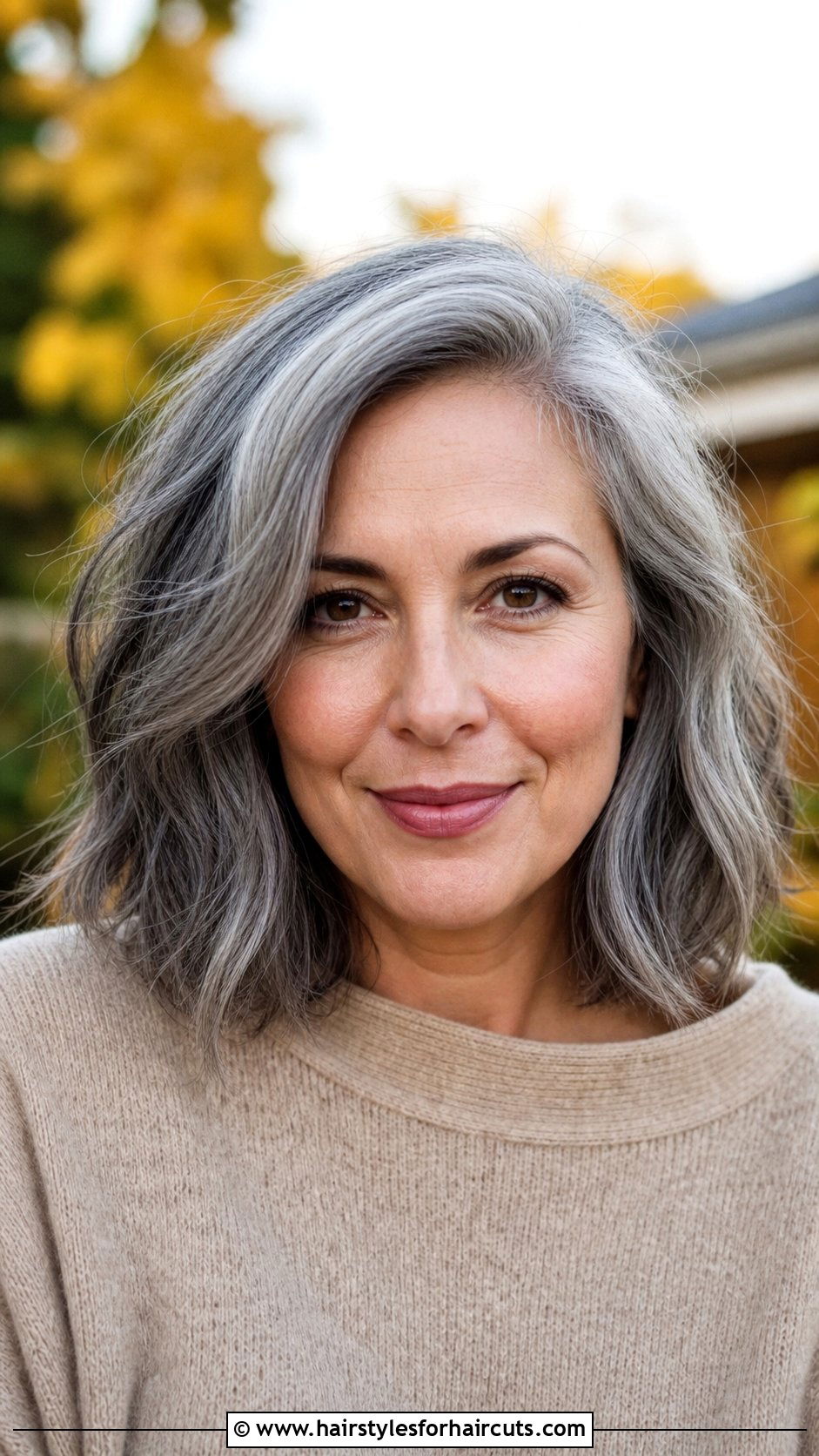 Gray Lob Haircut - 25 hairstyles for gray hair - 25 hairstyles for gray hair