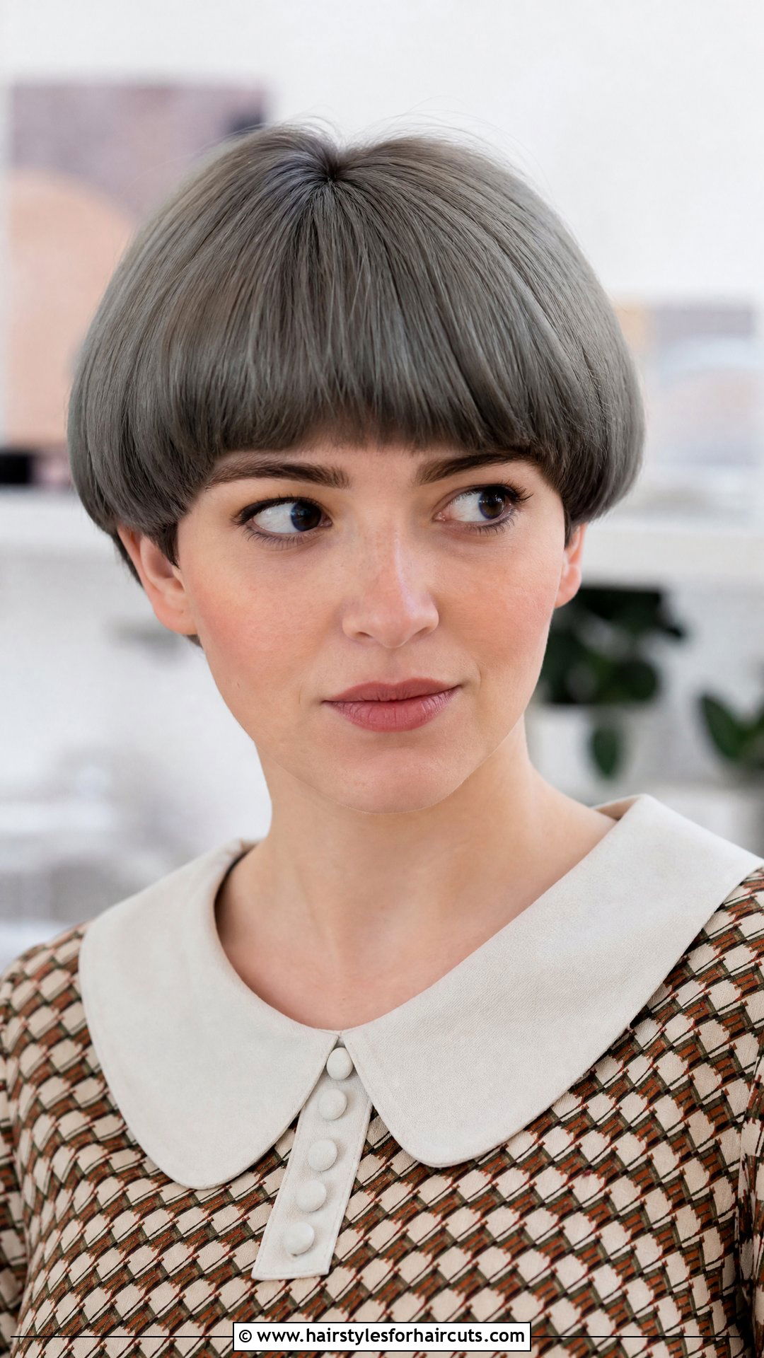 Gray Mushroom Cut - 25 women gray hairstyles - 25 women gray hairstyles