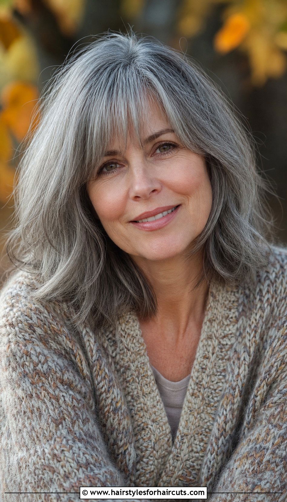 Gray Shoulder Length Hair With Bangs - 25 gray hairstyles with bangs - 25 gray hairstyles with bangs