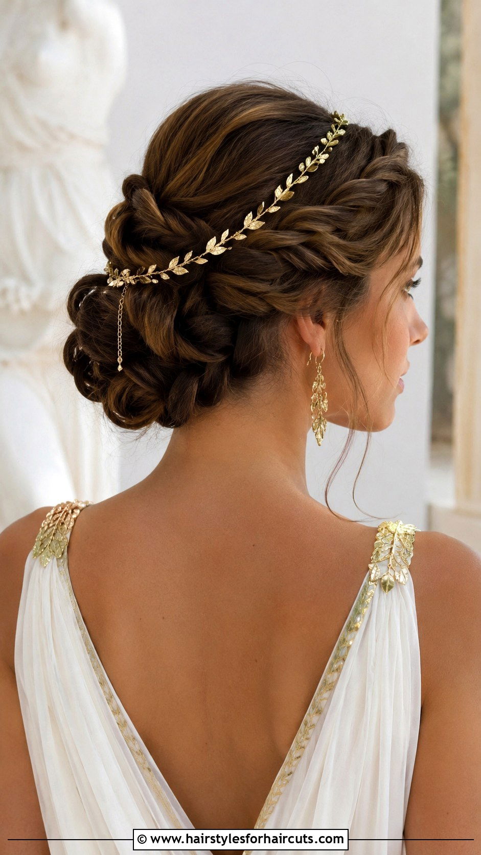 Grecian Inspired Twisted Updo - 25 asian wedding hairstyles for long hair - 25 asian wedding hairstyles for long hair