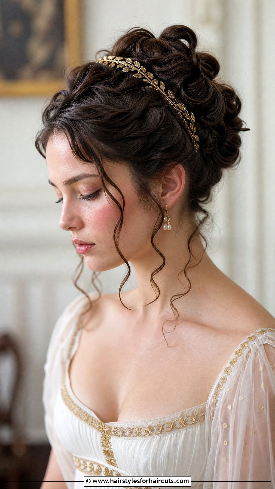 Greek Inspired Regency Updo - 25 long hair 1800s hairstyles - 25 long hair 1800s hairstyles