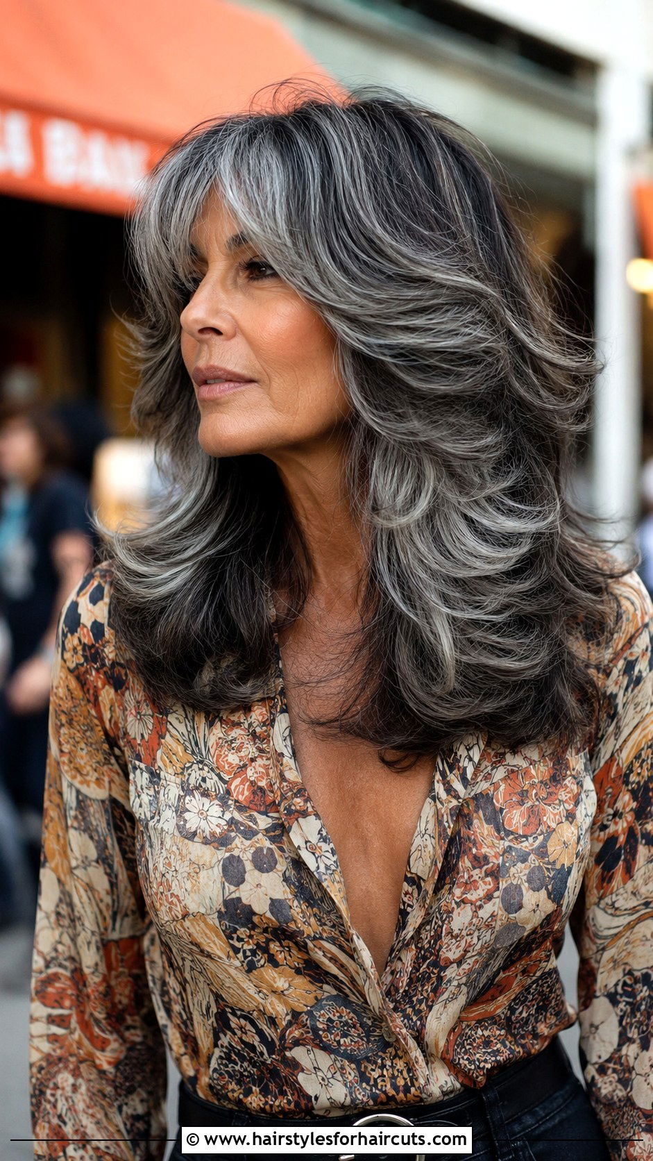Grey And Black Feathered Layers - 25 grey and black hairstyles - 25 grey and black hairstyles