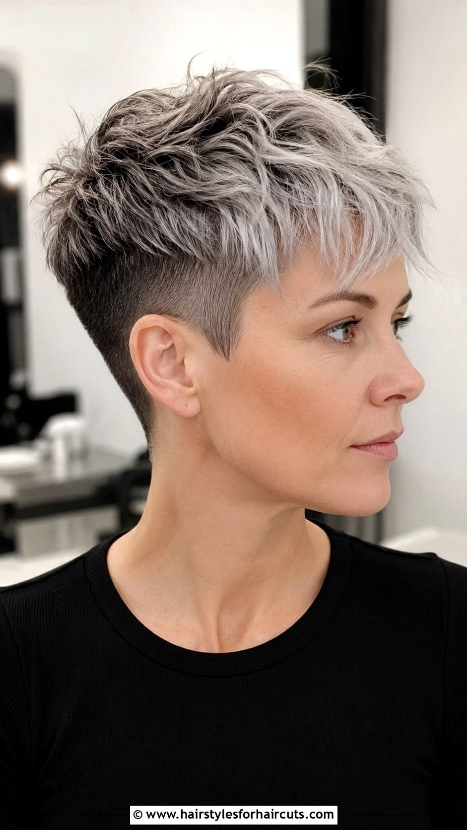Grey And Black Textured Crop - 25 grey and black hairstyles - 25 grey and black hairstyles