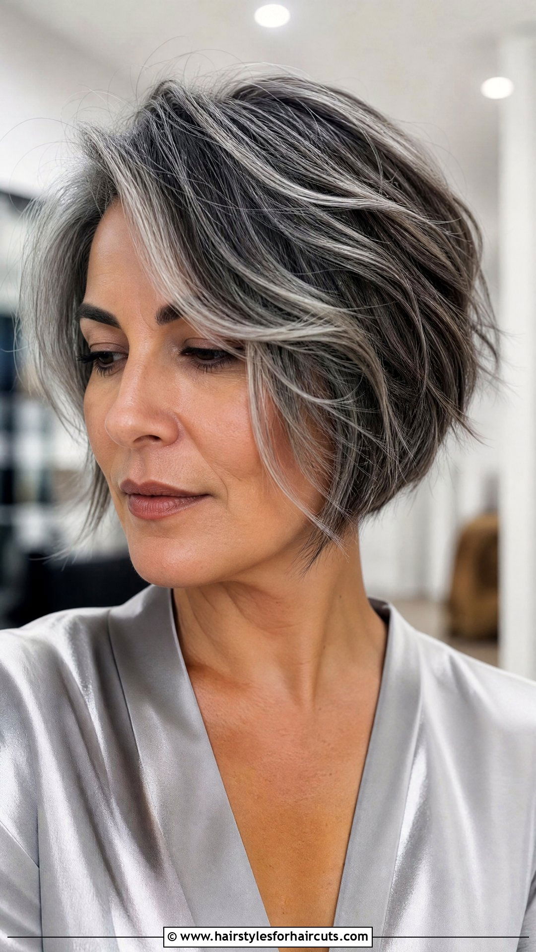 Grey Balayage Short Hair - 25 old woman short grey hairstyles - 25 old woman short grey hairstyles