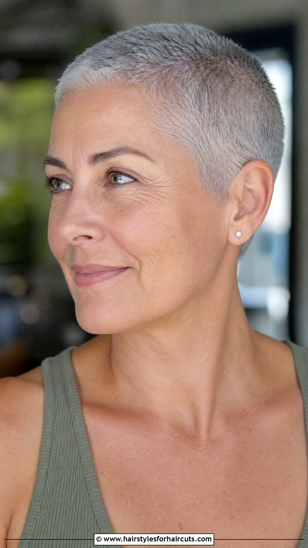 Grey Buzz Cut - 25 women grey hairstyles - 25 women grey hairstyles